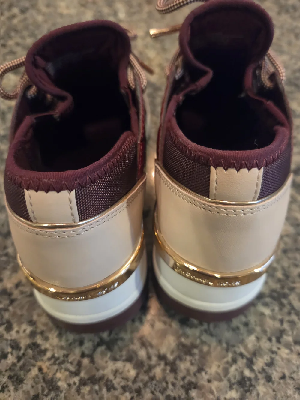 Michael Kors Womens Burgundy Trainer Sneakers